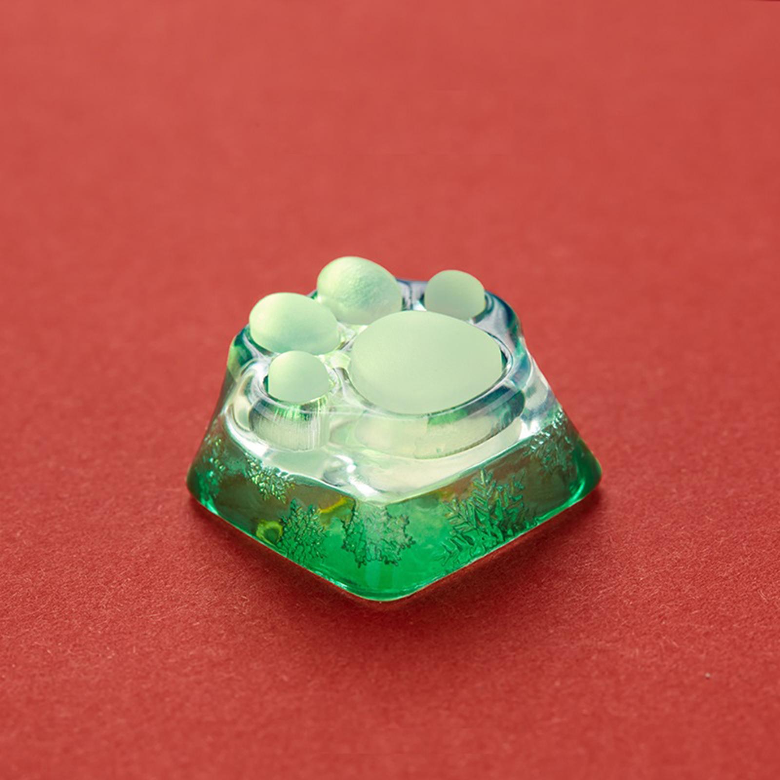 Cute 3D Clear Cat Paw Mechanical Keyboard Keycap for Cherry MX