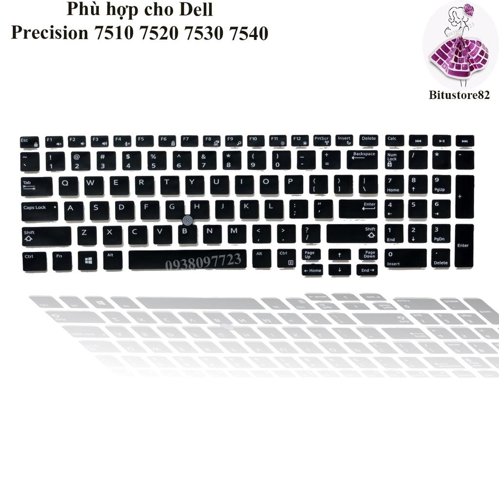 Ốp silicon phủ bàn phím dành cho laptop Dell Precision 7510, 7520, 7530, 7540