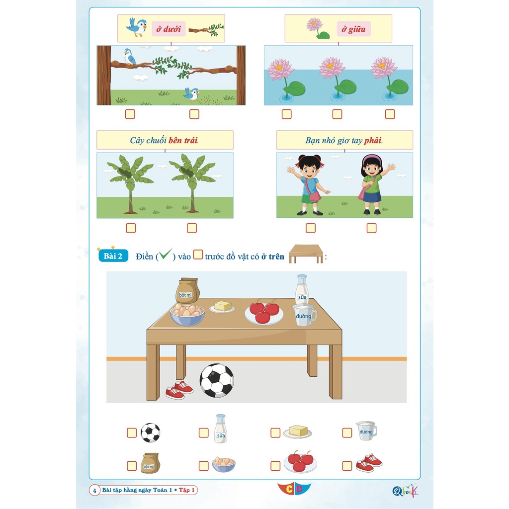 Combo Bài Tập Hằng Ngày Toán Và Tiếng Việt Lớp 1 - Tập 1 - Cánh Diều