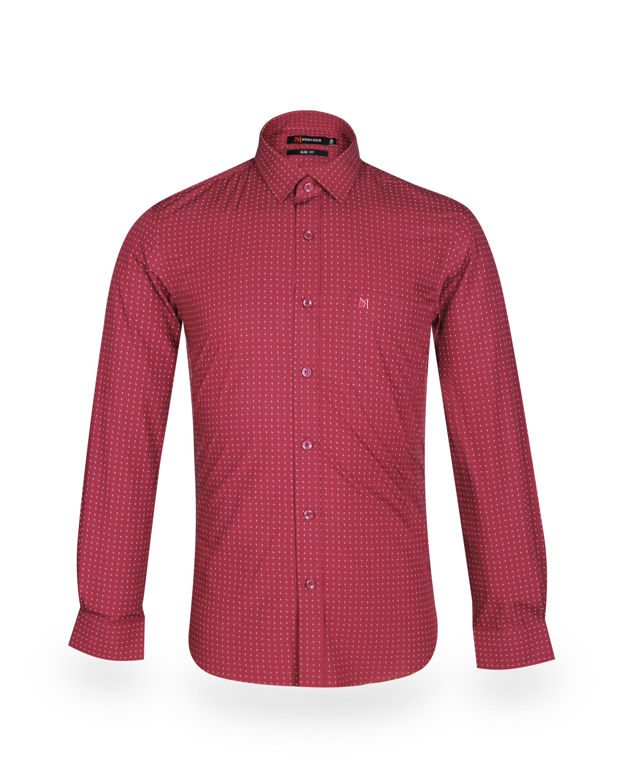 Áo sơ mi nam tay dài form ôm Khatoco A1MD498S1-THIN006-2009-D