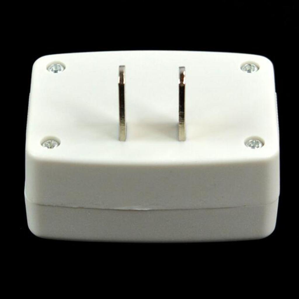 Household LCD Display Digital Voltmeter Ammeter Plug Type US 110V White