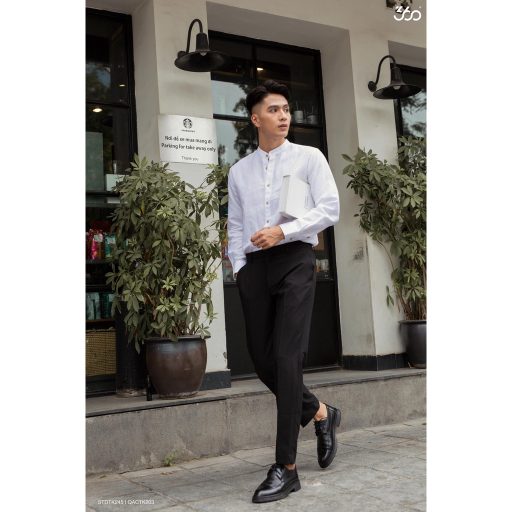 [GIẢM SỐC] Quần âu nam dáng crop trẻ trung thương hiệu 360 Boutique chất liệu cotton lạnh mỏng nhẹ - QACOL003