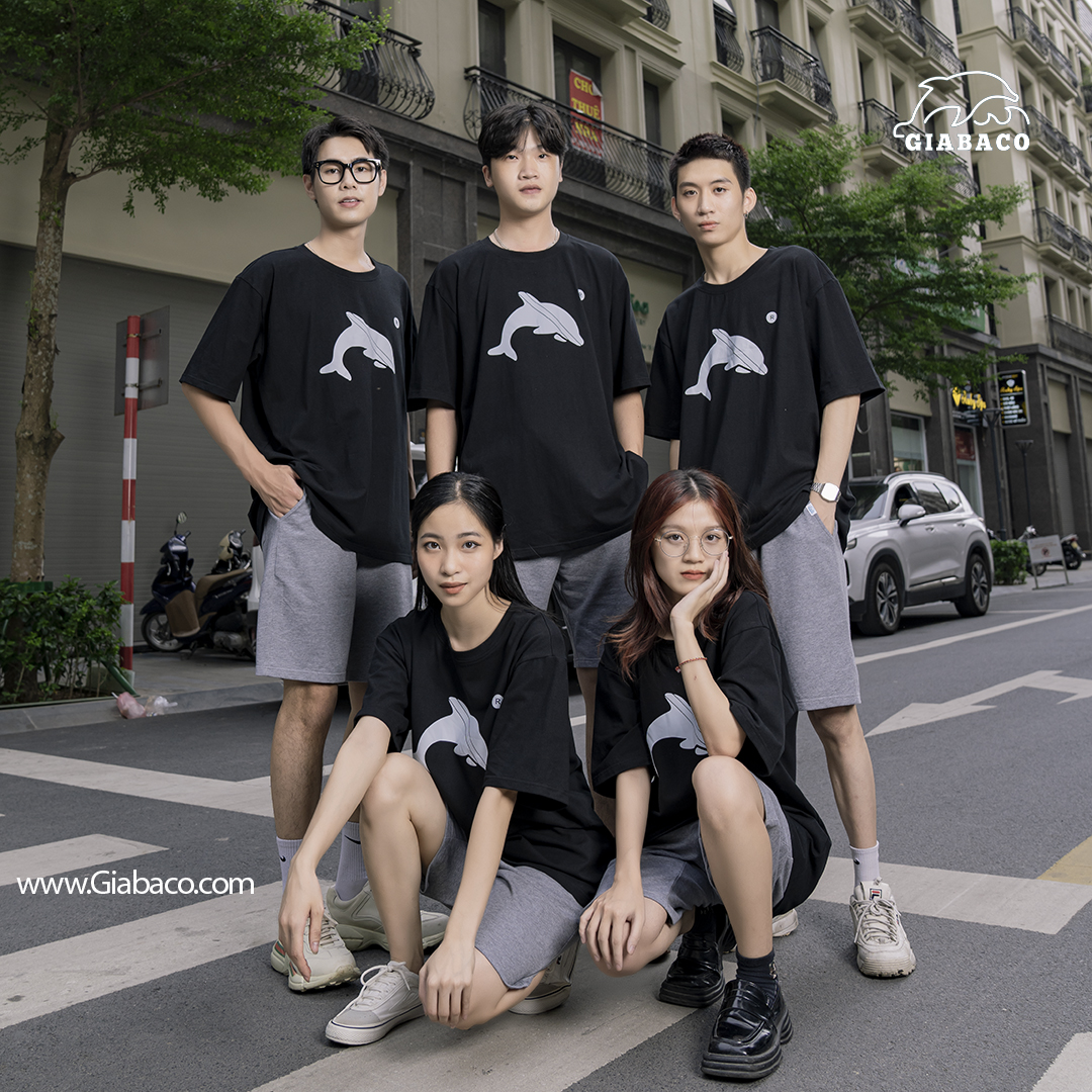 BLACK T-SHIRT Dolphin-GIABACO