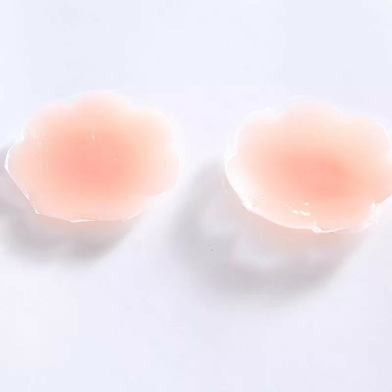 Miếng dán ngực silicon cao cấp - Miếng dán ti silicon siêu dính tái sử dụng nhiều lẫn - Hộp đỏ (2 chiếc)