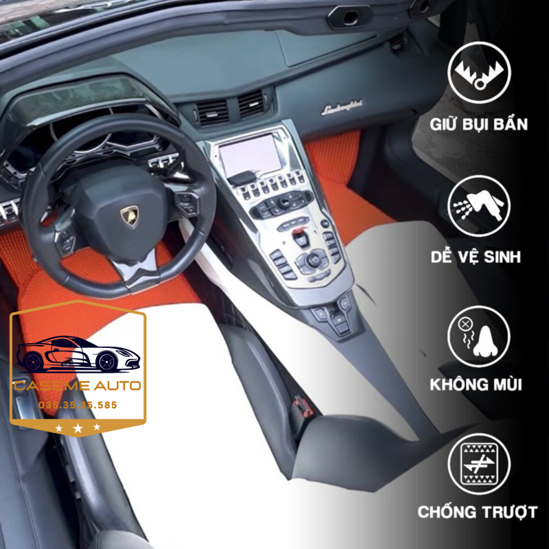 [TOYOTA RUSH] Thảm Trải Sàn, Lót Sàn Ô Tô Cao Su Eudora CloudFoam Thiết Kế Theo Xe Dành Cho Xe TOYOTA RUSH, Chống Nước, Không Mùi, Ngăn Bụi Bẩn, Dễ Vệ Sinh - Hàng Chính Hãng