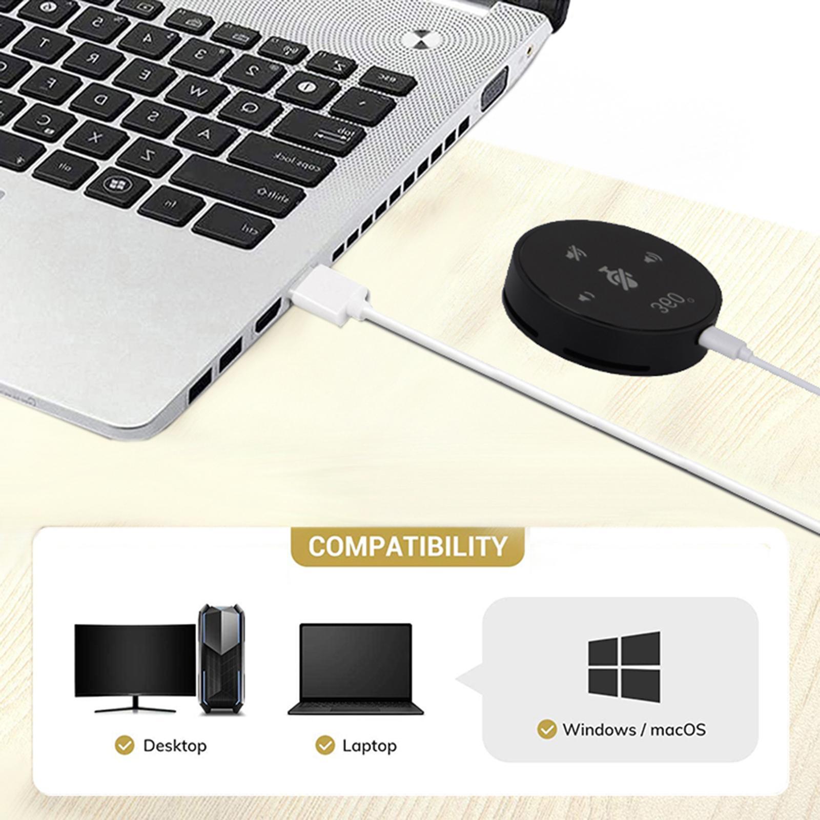USB Conference Microphone Speaker for Desktop Computer Meeting