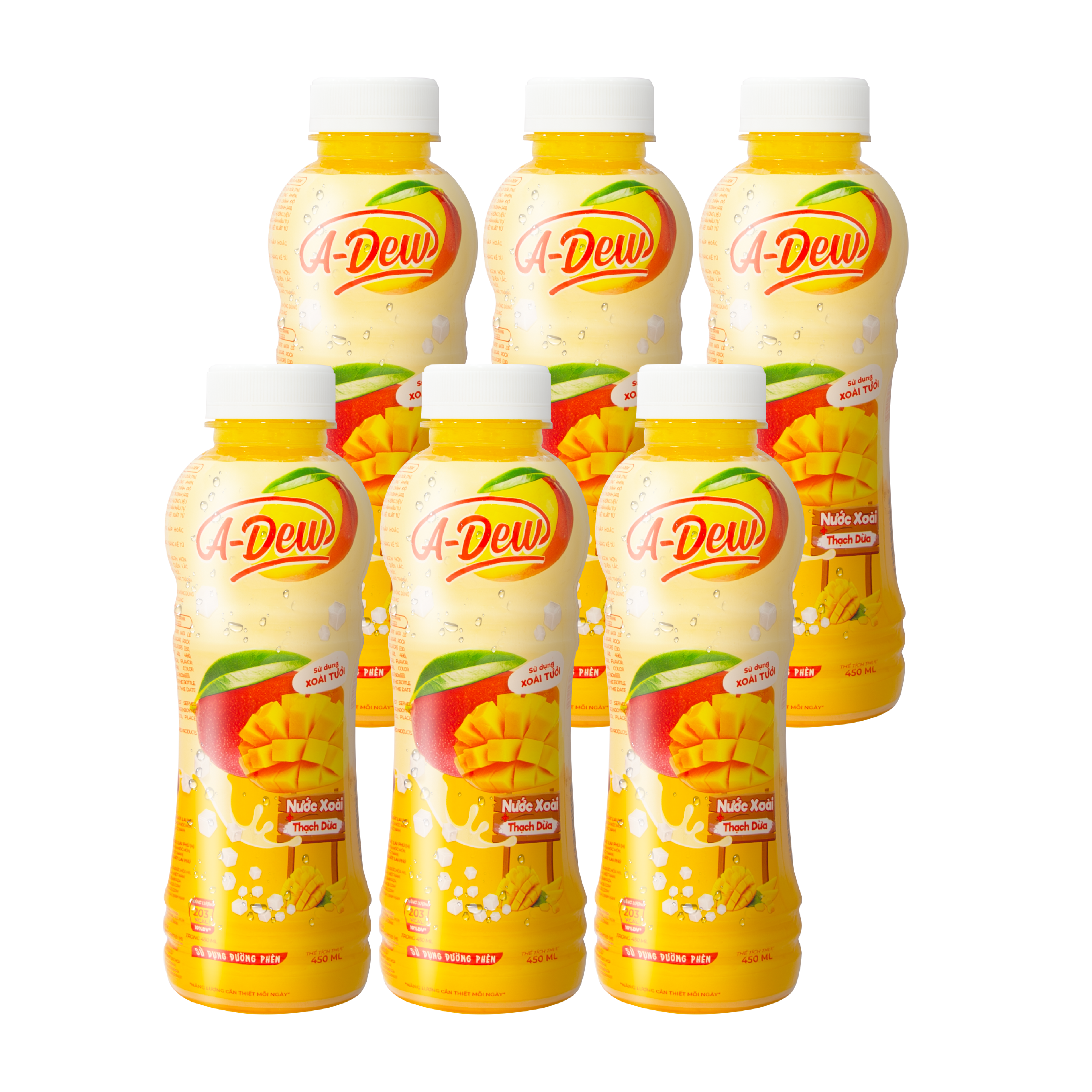 Nước Xoài Thạch Dừa A-Dew 450ml - Thùng 24 Chai