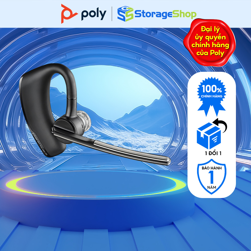 Tai Nghe Không Dây Nhét Tai, Bluetooth, Có Mic Khử Tiếng Ồn Poly Plantronics Voyager Legend  - Hàng chính hãng