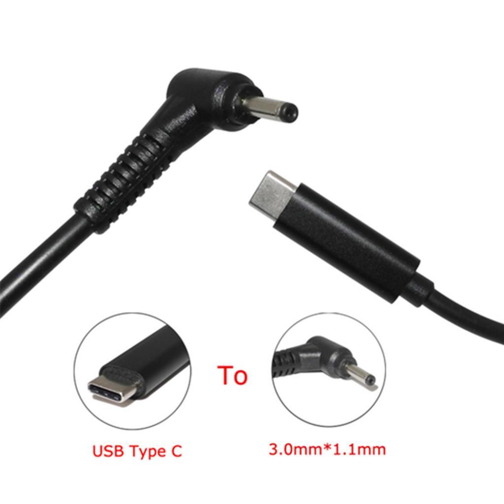 Laptop Power Supply Cble Charger USB Type C Male to 3.0 X 1.1 Mm Male