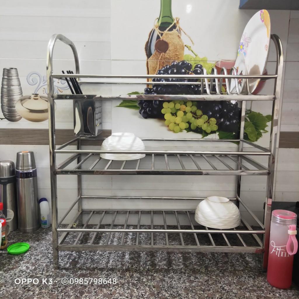Chạn bát Inox 3 tầng ống loại dày có sắn Ống đũa