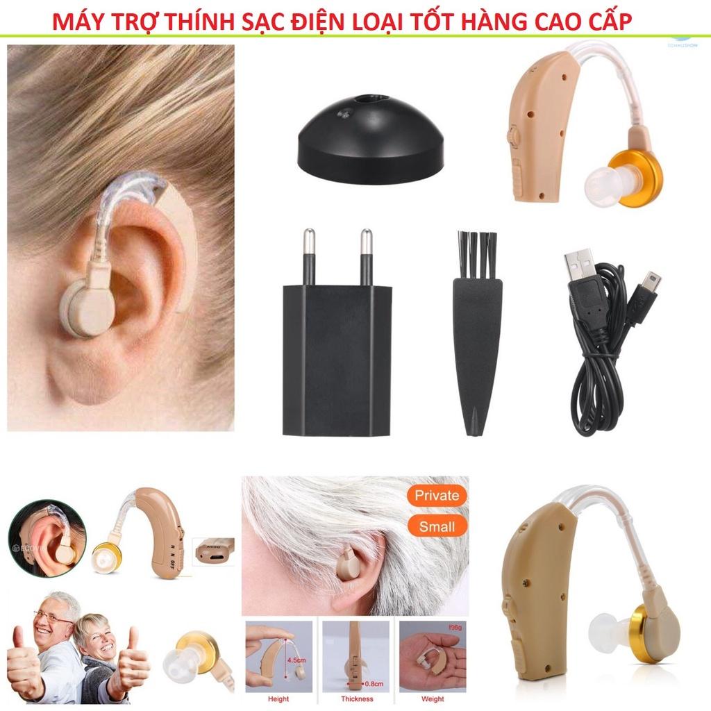 (LOẠI TỐT) Máy trợ thính không dây kèm sạc pin mẫu mới siêu êm hàng cao câp chinh hãng