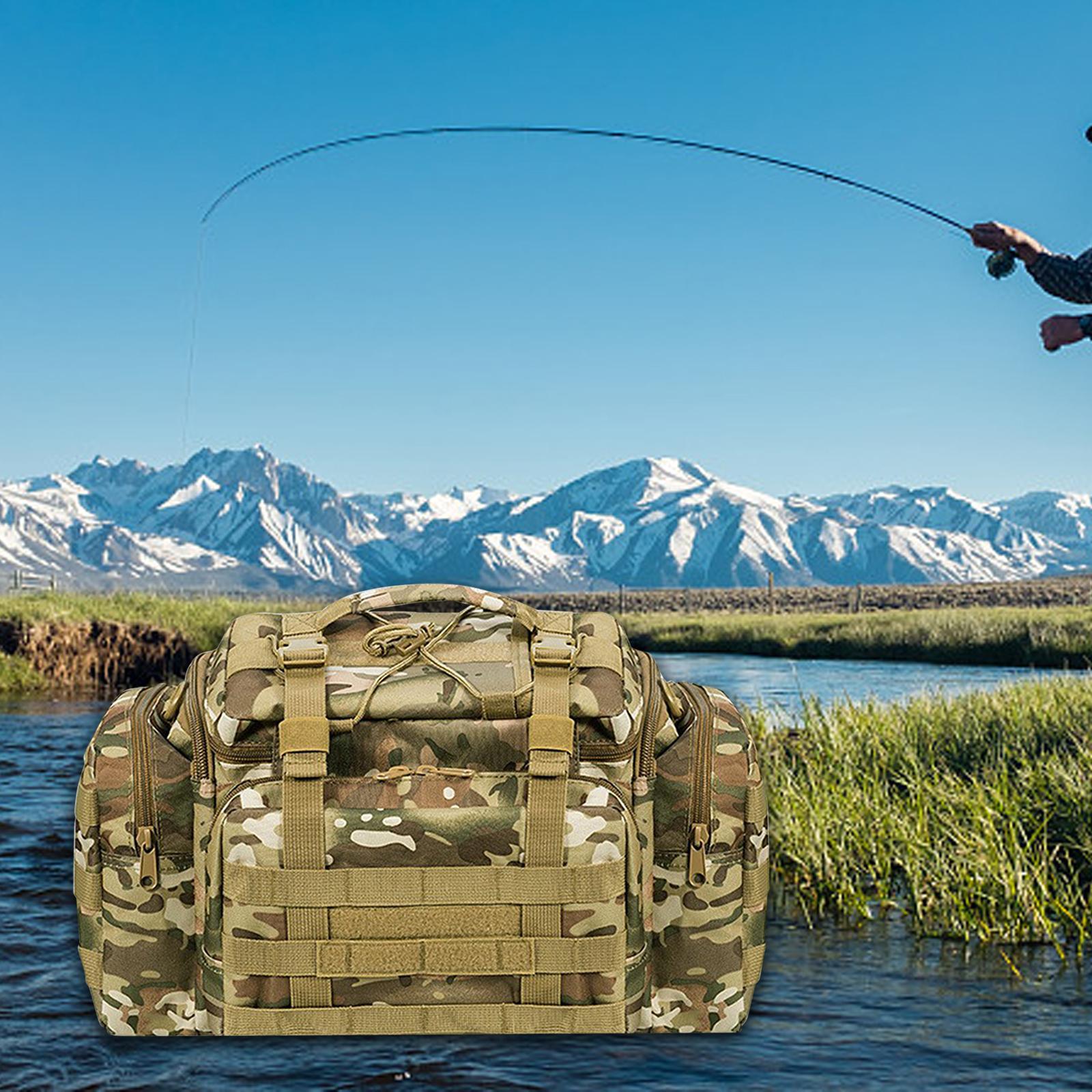 Fishing Tackle Bag Fishing Lures Bag Case Fishing Tackle Storage Bag Lure Holder Tackle Box Organizer Fishing Fanny Pack for Outdoor Cycling