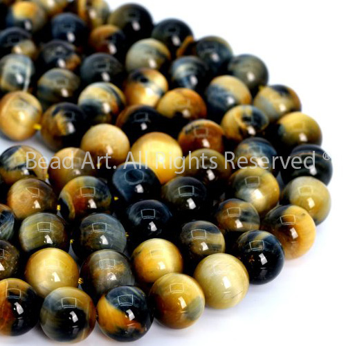 10MM Đá Mắt Hổ Chim Ưng Tự Nhiên Xanh Nâu Loại AA, Mệnh Mộc, Đá Phối Vòng Tay Phong Thuỷ, Chuỗi Hạt - Bead Art