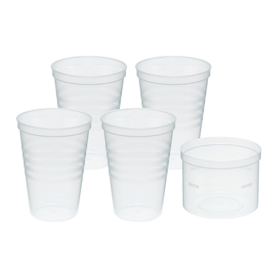 Set 5 Ly Nhựa Có Nắp Đậy Tiện Lợi - Nội Địa Nhật Bản
