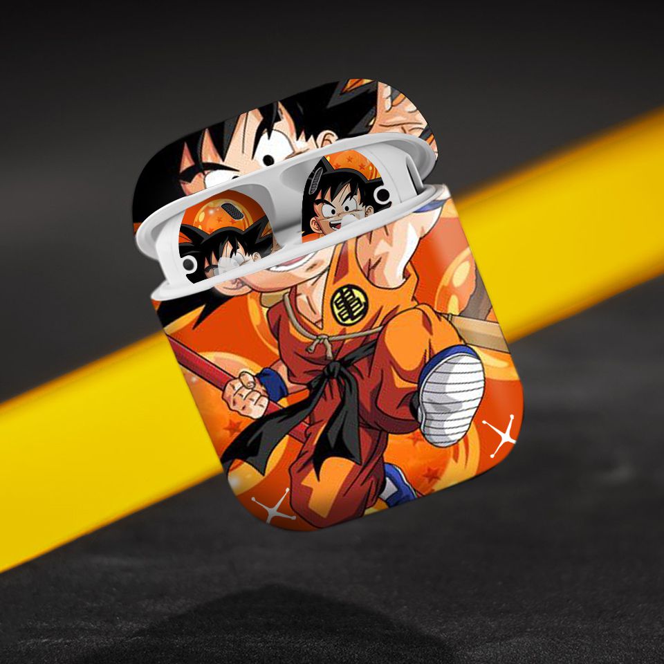 Miếng dán skin chống bẩn cho tai nghe AirPods in hình Songoku Dragon Ball - 7vnr027 (bản không dây 1 và 2)