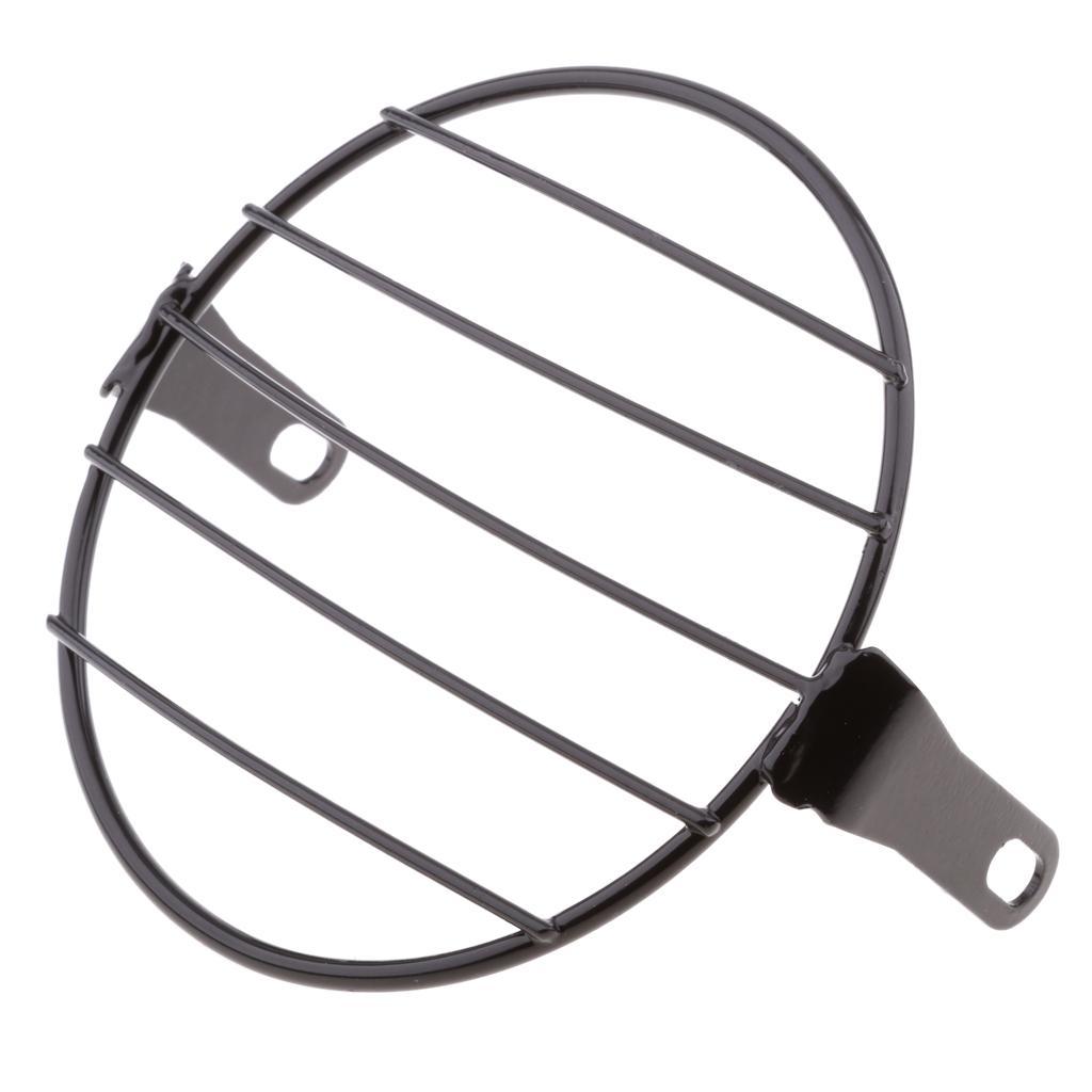 Metal 6.7" Vintage Round Headlight Lamp Grill Protective Net Cover
