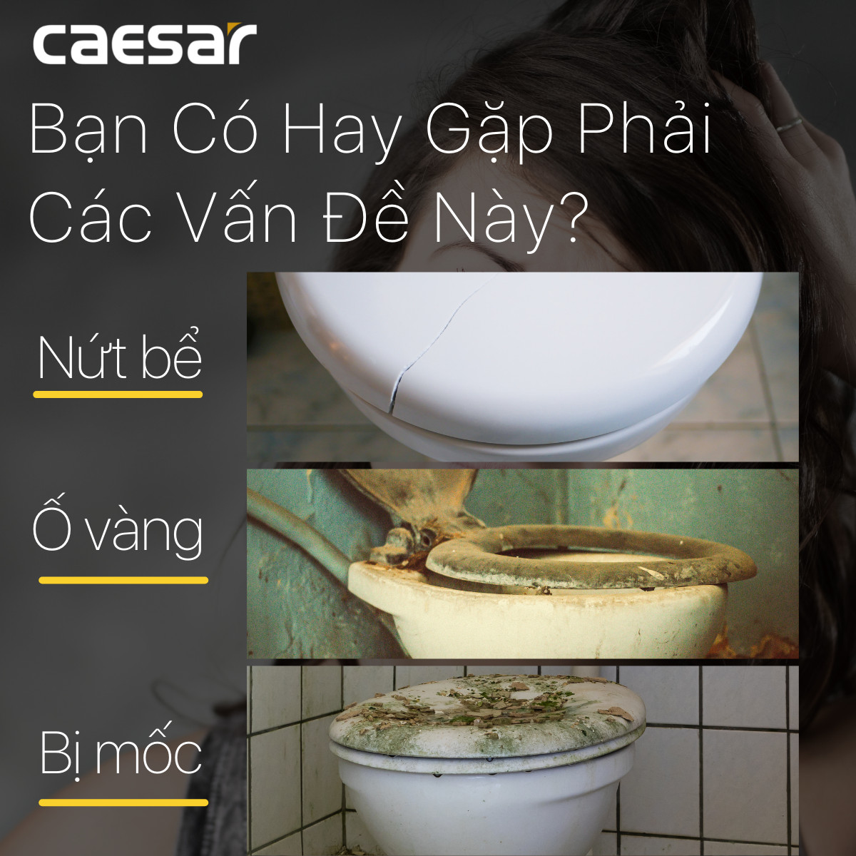 Nắp Bàn Cầu CAESAR Nhựa Cao Cấp  MU234 - Nắp rơi êm