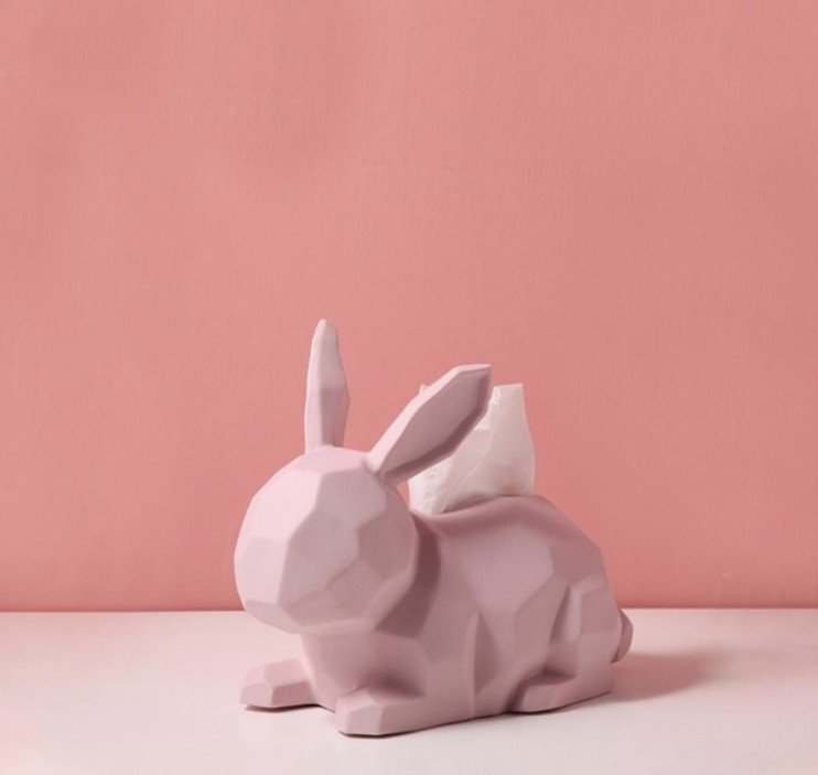 HỘP KHĂN GIẤY CHÚ THỎ 3D CERAMIC BUNNY