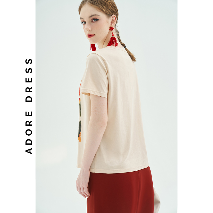 Áo Phông Graphic T-shirts casual style be in banana leaves 311TS2015 ADORE DRESS
