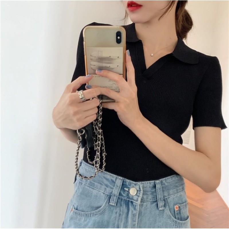Áo cộc tay cổ bẻ năng động