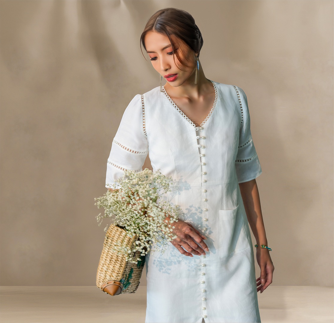 Đầm Suông Linen Sương DRE137 thời trang thiết kế Hity