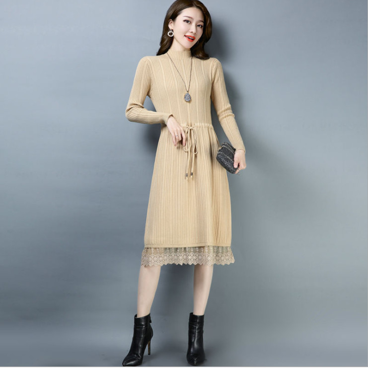 Đầm len nữ dáng xoè Haint Boutique mẫu mới thu đông al06