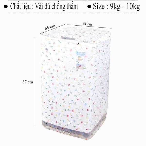 Áo Trùm Máy Giặt Cửa Trên/Cửa Trước Vải Dù Dày Bền 7-15kg