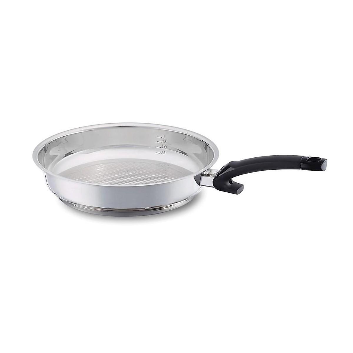 [MADE IN GERMANY]Chảo Inox Fissler Crispy Steelux Comfort, Chất Liệu Thép Không Gỉ, Dẫn Nhiệt Tốt, Dùng Cho Mọi Loại Bếp