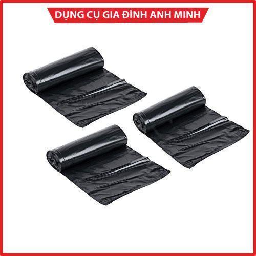 Combo 15 cuộn Túi đựng rác gia đình, Bao đựng rác văn phòng tiện lợi màu đen size tiểu 44x56