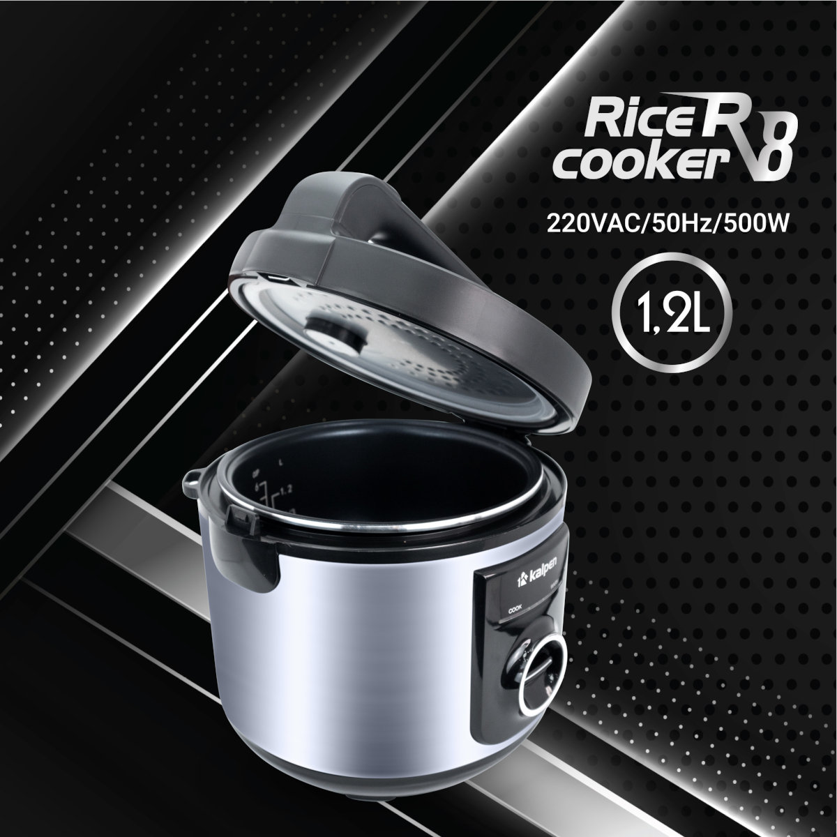 Nồi cơm điện cao cấp Kalpen R8 dung tích 1.2L công suất 500W chuẩn Đức, bảo hành 2 năm - Hàng chính hãng