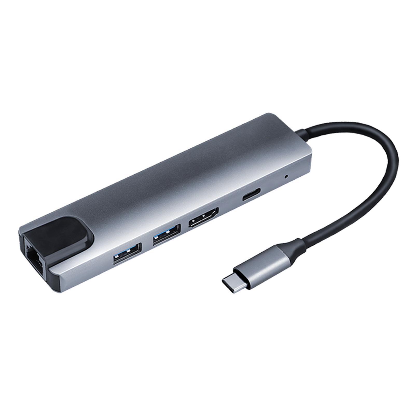 Type-C HUB to 2x USB 3.0 65W PD Charging Port Adapter
