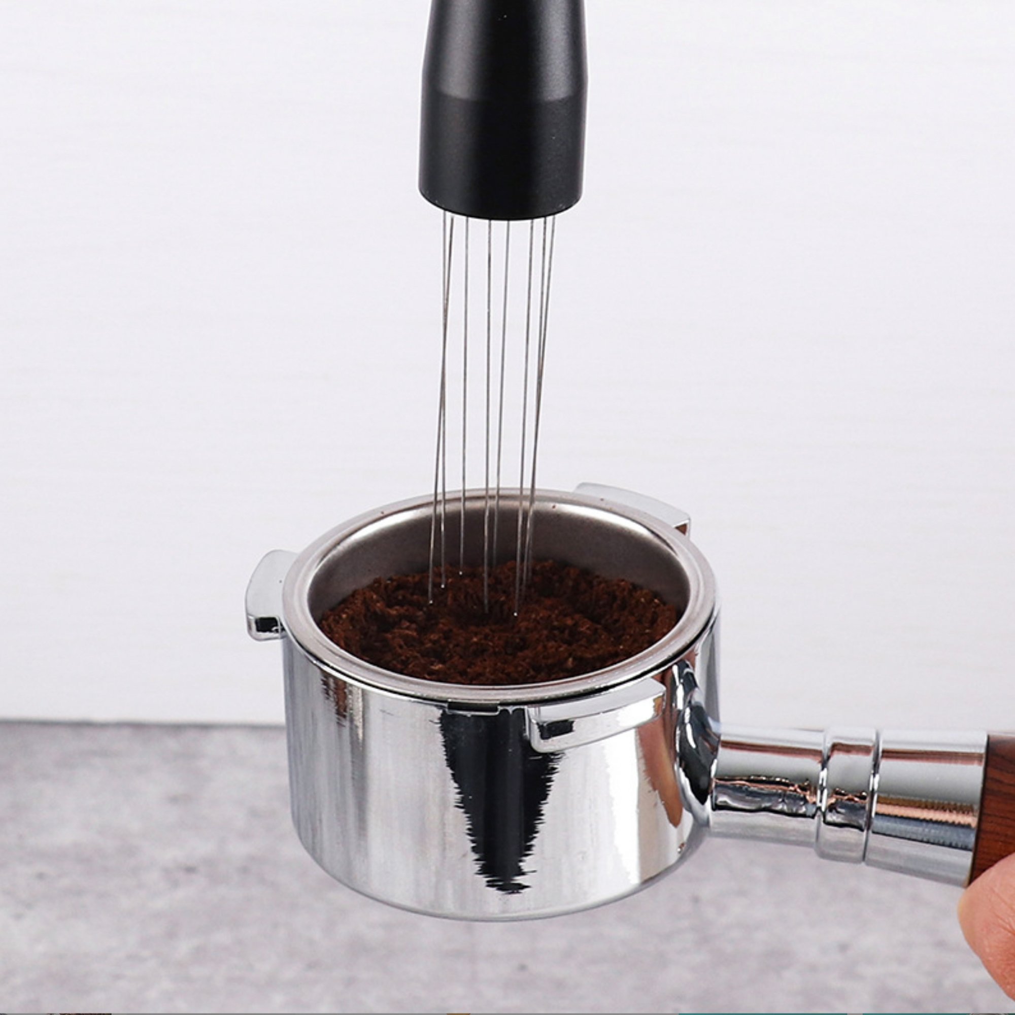 Kim tán đều bột cà phê espresso