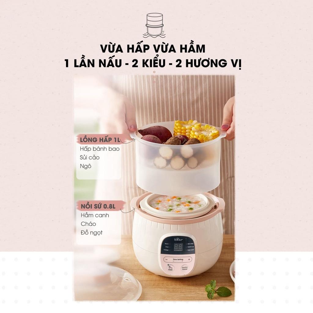 [Có sẵn] [Giá hủy diệt] Nồi Nấu Chậm Bear 0.8L - Bản Quốc Tế [Dahamart - Siêu Thị Ăn Dặm