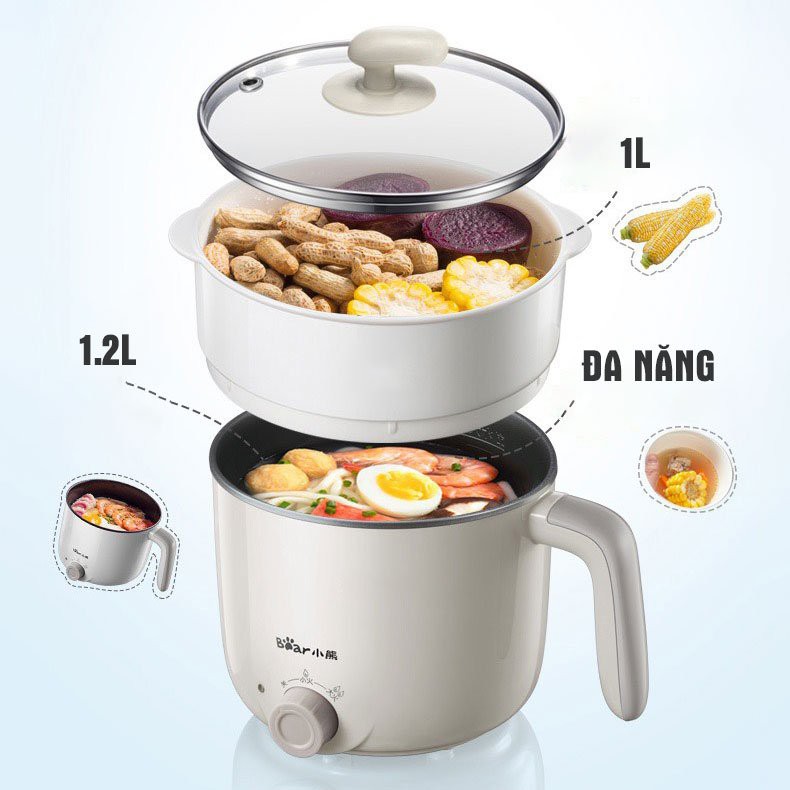 Nồi nấu lẩu đa năng Bear DRG-C12K1 - Hàng chính hãng