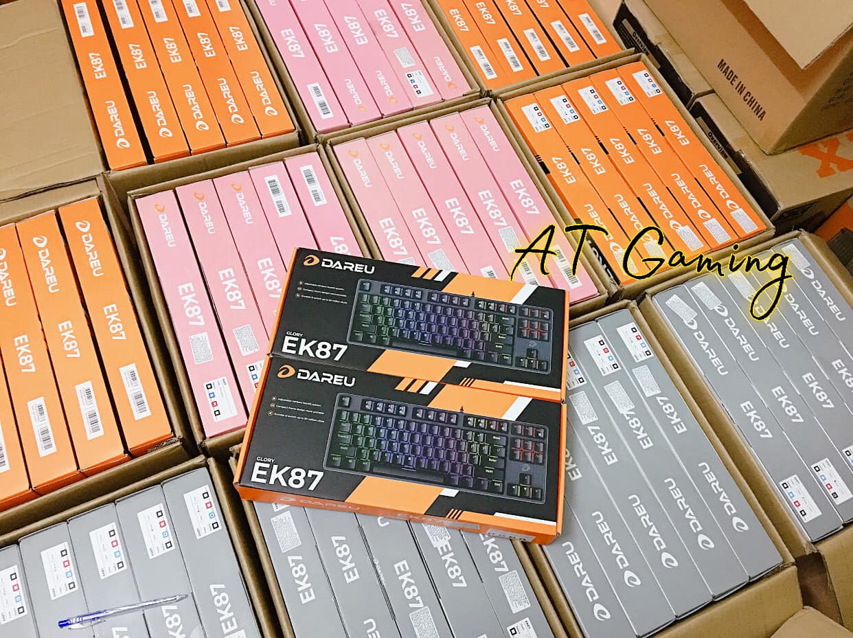 Bàn phím cơ Gaming DAREU EK87 WHITE - hàng chính hãng