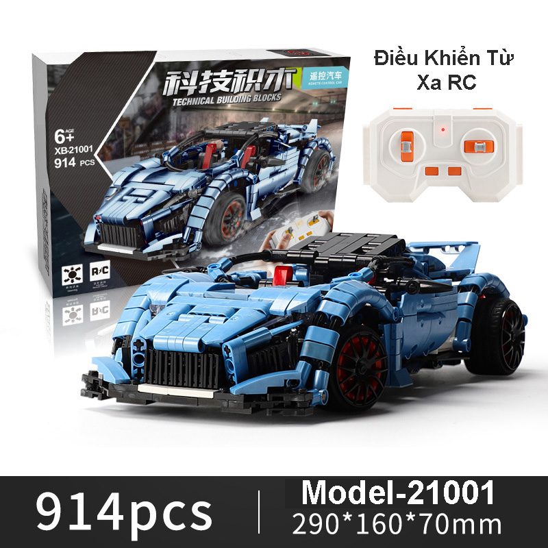 Đồ Chơi Xếp Hình Lắp Ráp Mô Hình Siêu Xe Điều Khiển Từ Xa RC Starcastle Model21001-02 Với 900+ Mảnh Ghép