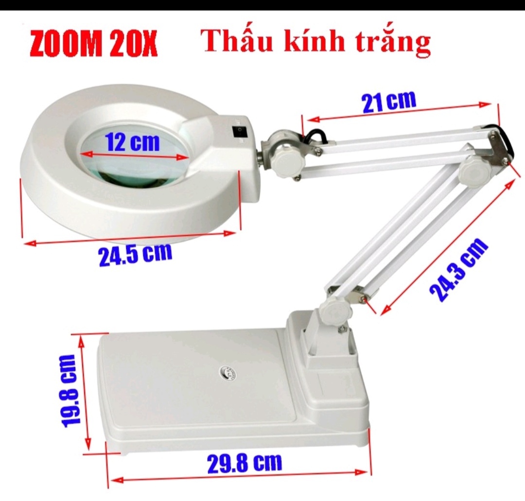 Kính lúp để bàn LT-86C 20X đèn LED