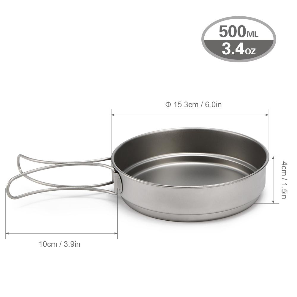 Cháo chống dính siêu nhẹ, cầm tay, có thể gập lại dc, dung tích 300ml/500ml