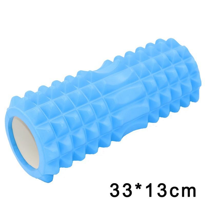 Ống lăn YOGA Massage, Dãn Cơ Tập Gym chính hãng SPORTY có gai dài từ 29cm, 33cm, 45cm - Blue 33x13cmGai Nhọn