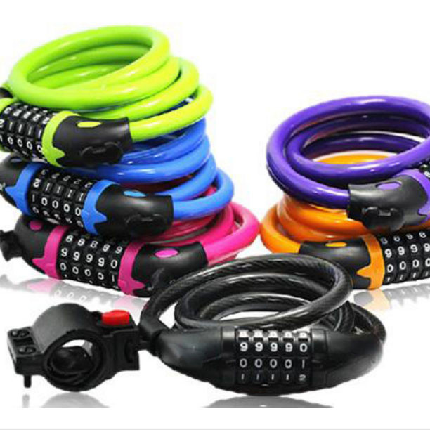 Khóa dây mật khẩu mật mã 5 số chống trộm xe máy xe đạp, khóa số dây dài của nhà tủ chống trộm