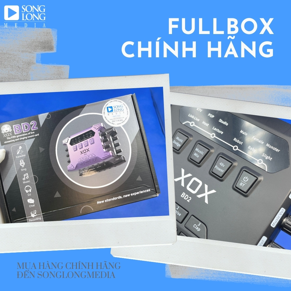 Soundcard Thu Âm Bluetooth XOX BD2 - Hàng chính hãng