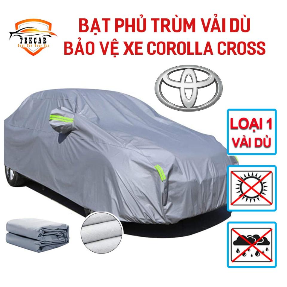 Bạt vải dù phủ trùm kín bảo vệ xe ô tô TOYOTA COROLLA CROSS chất liệu vải dù oxford cao cấp