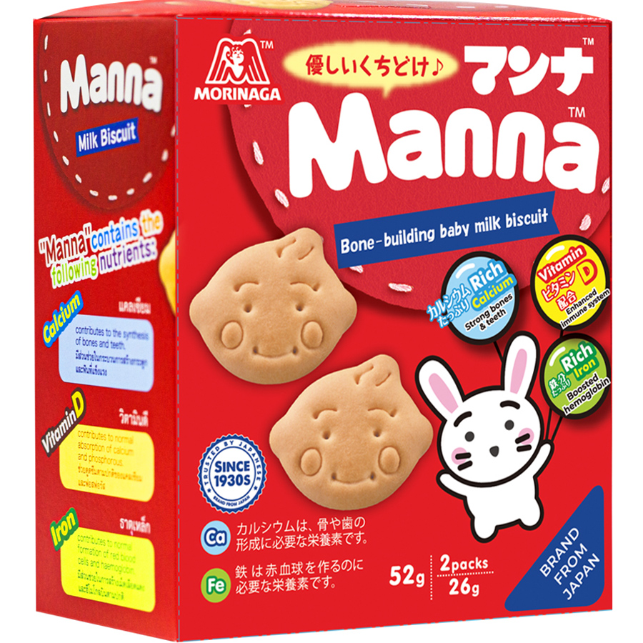 Bánh quy sữa Manna hộp 52g