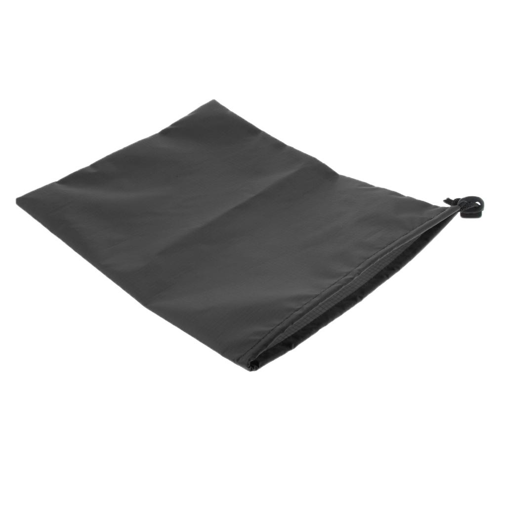 2xWaterproof Drawstring Storage Bag Stuff Bag for Clothes Shoes black