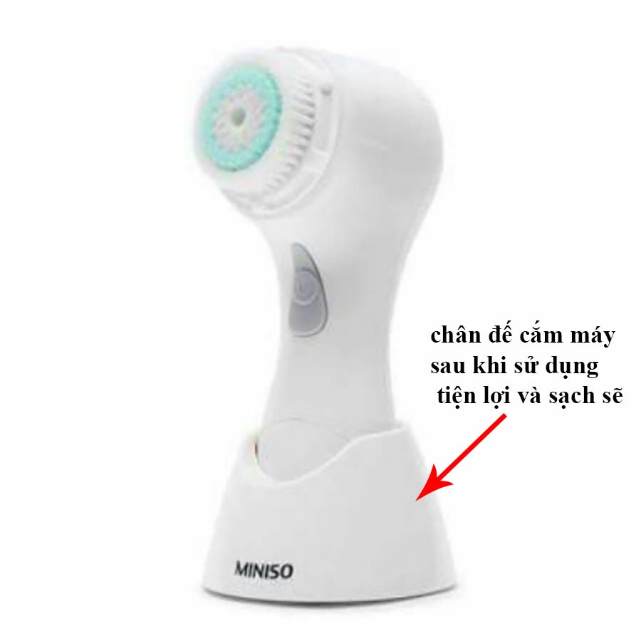 Máy rửa mặt Nhật Bản chạy pin sóng âm MINISO SONIC FACIAL CLEANSING BRUSH làm sạch sâu đến tận lỗ chân lông với chuyển động 1800 xung động/phút – MNS061