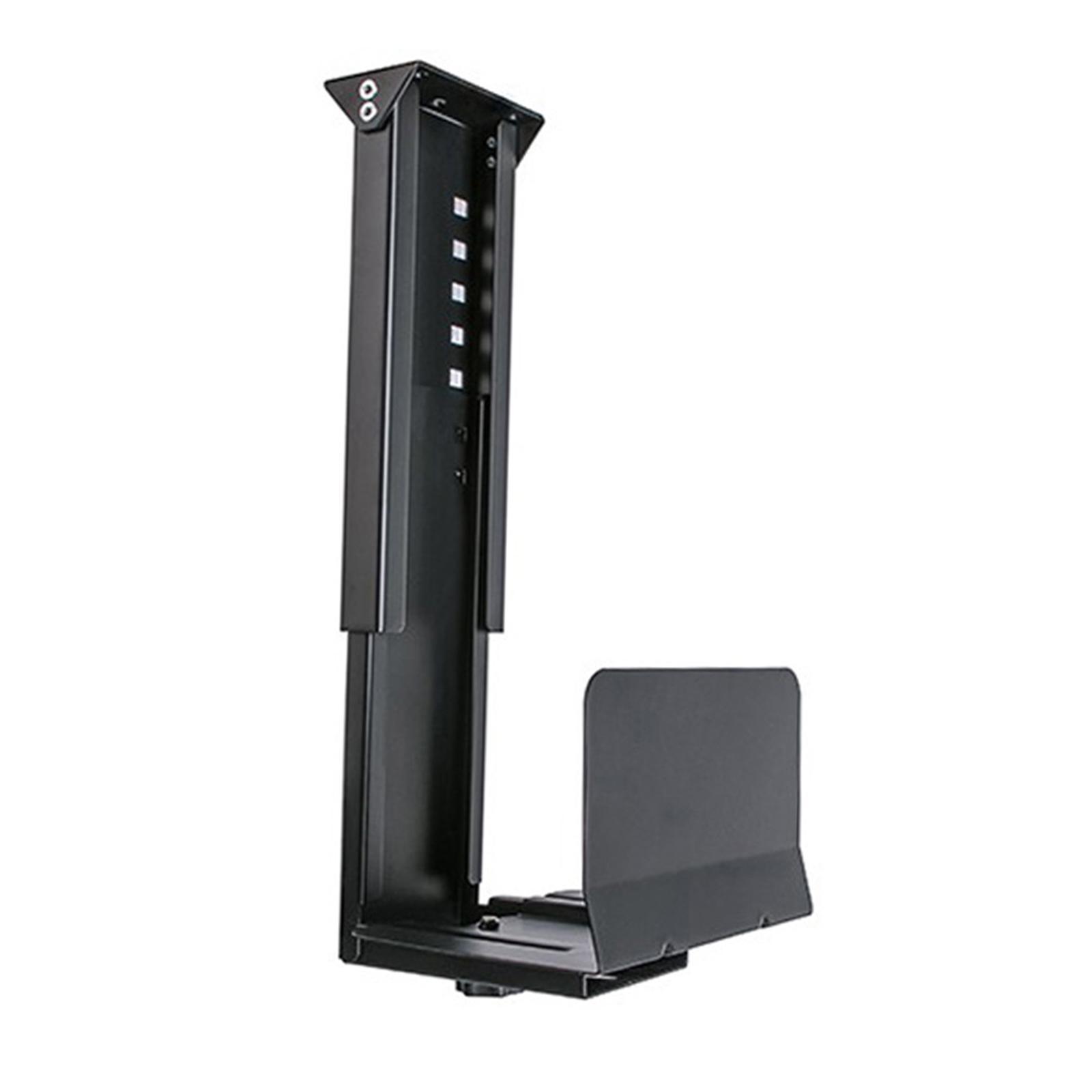 Computer Case Mount Steel Adjustable Under Desk for Office black