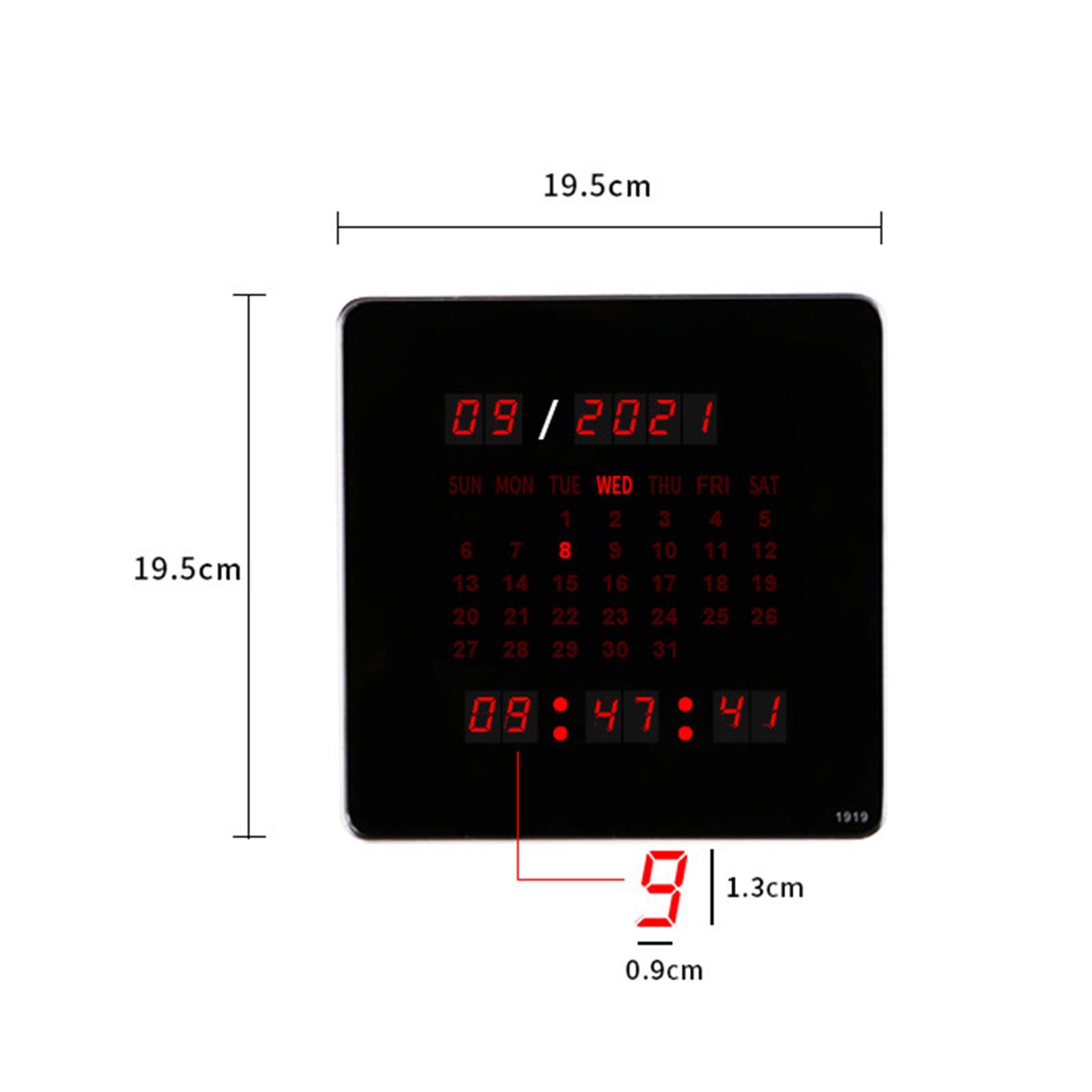 Digital Wall Clock Calendar Desk Clock for Living Room Study Room Home