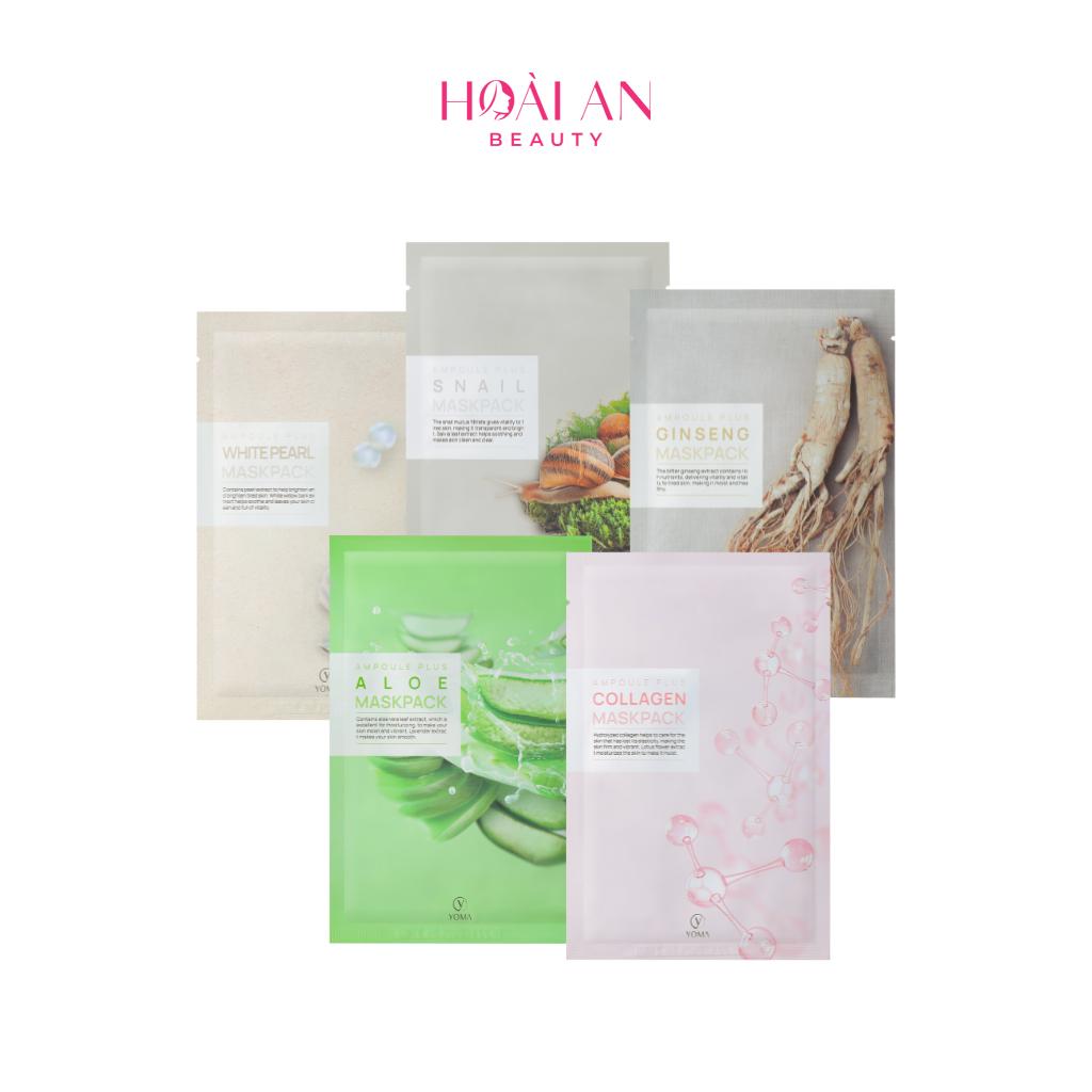 Mặt nạ tinh chất dưỡng ẩm, làm dịu da và chống lão hóa Yoma Ampoule Plus Mask 25g