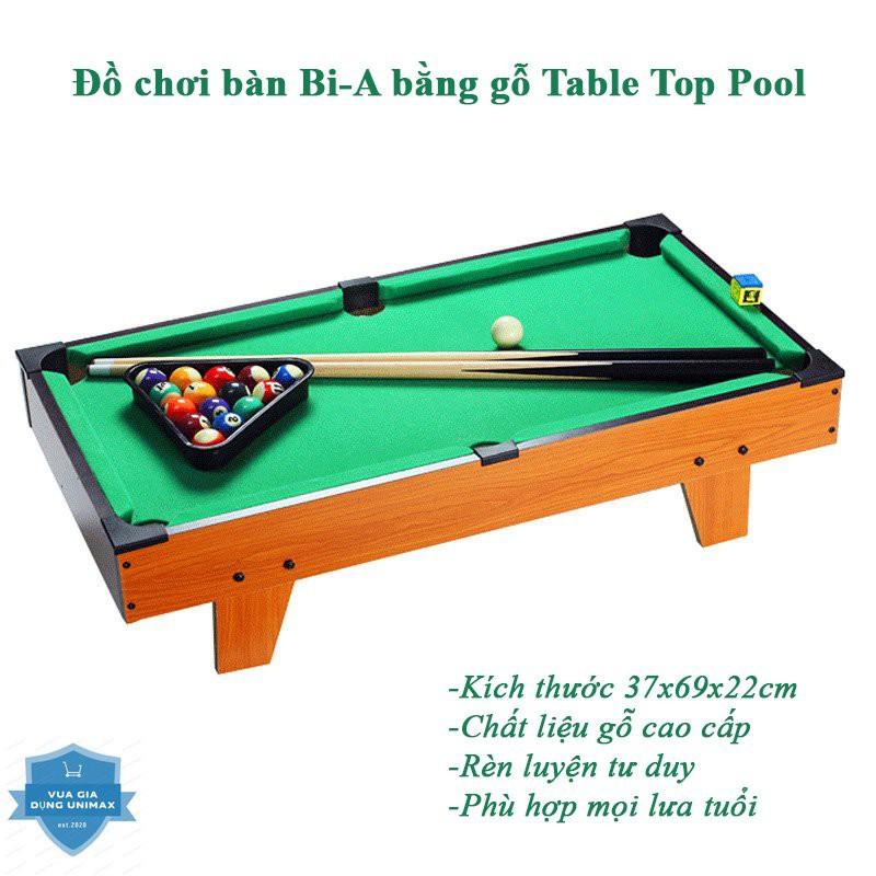 Đồ chơi bàn Bida (Bi-a) bằng gỗ Table Pool TP-69 chân cao rèn luyện tư duy rời xa điện thoại- Món quà cho bé
