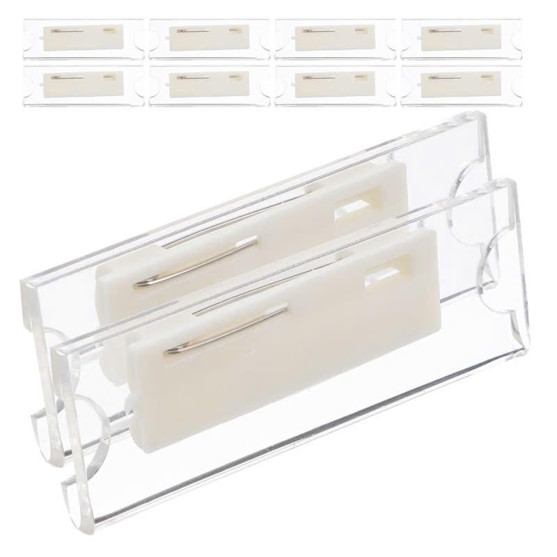 Acrylic Combo 10-20 Bảng tên nhân viên cài áo - Nam châm &amp; Kim ghim, 70x35mm - Bảng tên - Cài kim
